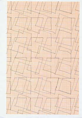 gezeichnetes Muster auf hellbraunen Untergrund auf weißem Papier