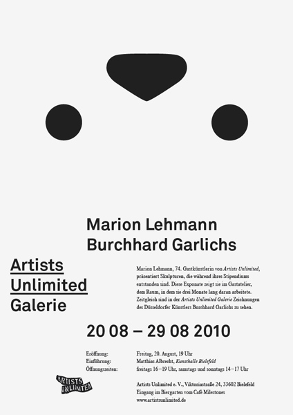 Einladungskarte zu Artists Unlimited